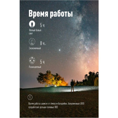 Фонарь кемпинг Космос KOC602B-3