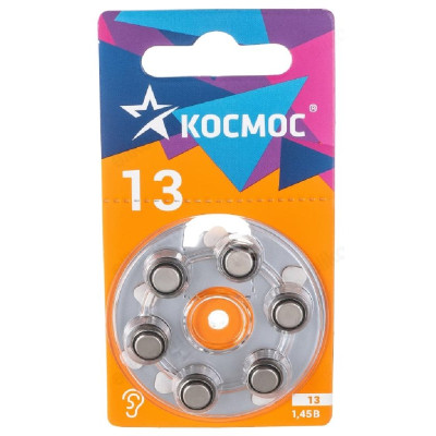 Батарейка Космос ZA13, 1.45 V