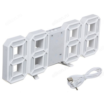 Часы-будильник Ladecor 529-119, пластик, черные