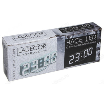 Часы-будильник Ladecor 529-119, пластик, черные-4