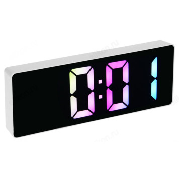 Будильник электронный LADECOR CHRONO 529-313 белый-1