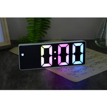 Будильник электронный LADECOR CHRONO 529-313 белый-5