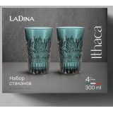 Стакан набор 4шт LaDina 70202-10