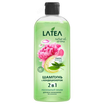 Шампунь с кондиционером 2в1 Latea Роскошный объем, 370 мл