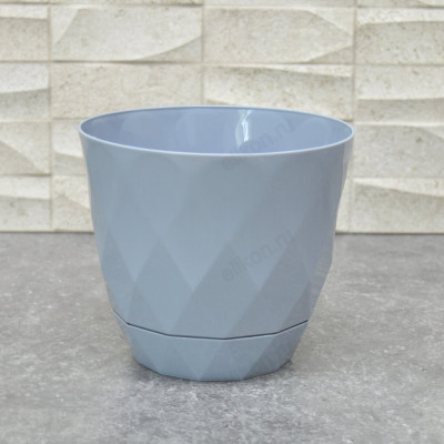 Горшок для цветов LAUREL d145мм 1.3л поддон серый 221610835/03