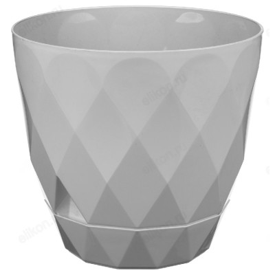 Горшок для цветов LAUREL d220мм 4,5л поддон серый 221611035/03
