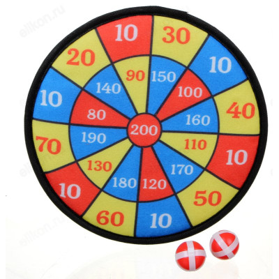 Игра Дартс на липучках LDGames (341-122) 28см, 2 мяча, пластик, бумага, BL-603