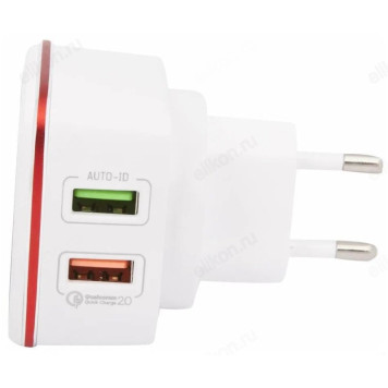 Сетевое зарядное устройство Ldnio A2405Q, White&Red