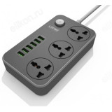 Фильтр сетевой LDNIO SC3604 2м 6 USB+ 3 комбо - розетки
