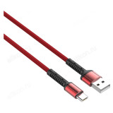 Кабель LDNIO LS63/ USB кабель Type-C/ 1m/ 2.4A/ медь: 86 жил/ Red