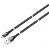 Кабель LDNIO LS511/ USB кабель Micro/ 1m/ 2.4A/ медь: 86 жил/ Магнитная оплетка/ Black