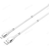 Кабель LDNIO LS511/ USB Micro/ 1m/ 2.4A/ медь: 86 жил/ Магнитная оплетка/ White