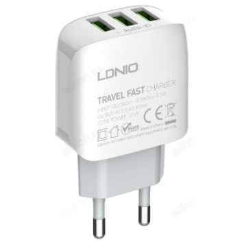 Сетевое зарядное устройство Ldnio A3312, White-1