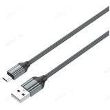 Кабель LDNIO LS432/ USB Micro/ 2m/ 2.4A/ медь: 120 жил/ Нейлоновая оплетка/ Gray