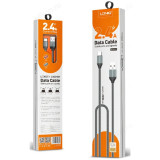Кабель LDNIO LS432/ USB Type-C/ 2m/ 2.4A/ медь: 120 жил/ Gray