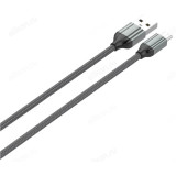 Кабель LDNIO LS431/ USB Micro/ 1m/ 2.4A/ медь: 86 жил/ Нейлоновая оплетка/ Grey
