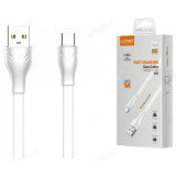 Кабель LDNIO LS551 USB кабель Type-C/ 1m/ 2.1A/ медь: 60 жил/ плоский/ White