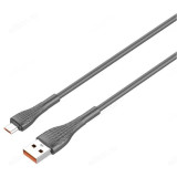 Кабель LDNIO LS671/ USB Micro/ 1m/ 30W/ медь: 86 жил/силиконовая оплетка/ Grey