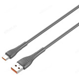 Кабель LDNIOL LS672/ USB кабель Type-C/ 1m/ 30W/ медь: 120 жил/ силиконовая оплетка/ Gray