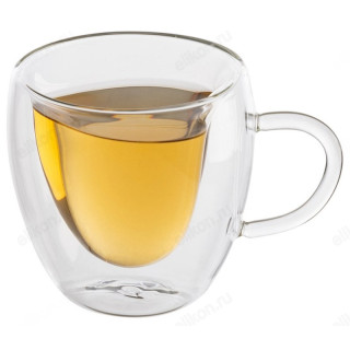 Кружка стекло двойная 300мл LEONORD AROMA 103490 сердце-2