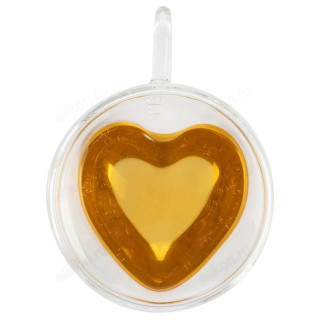 Кружка стекло двойная 300мл LEONORD AROMA 103490 сердце-4