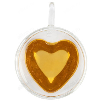 Кружка стекло двойная 300мл LEONORD AROMA 103490 сердце-4