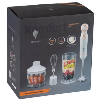 Блендер погружной LEONORD LE-1722 800Вт (105811) бел/оранж-5