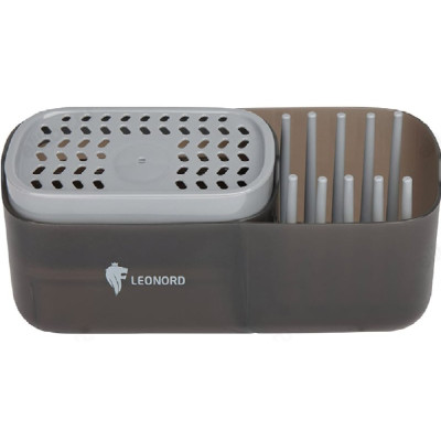 Диспенсер для моющего средства SAUBER Leonord 105851 с держателем для губки и органайзером-1