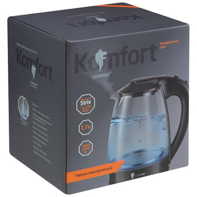 Чайник электрический LE-1514 черный LEONORD 107166-3