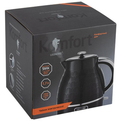 Чайник электрический LE-1518 черный LEONORD 107955-2