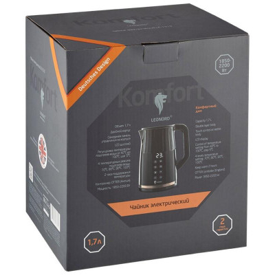 Чайник электрический черный с золотым (106177) LEONORD LE-1510-2