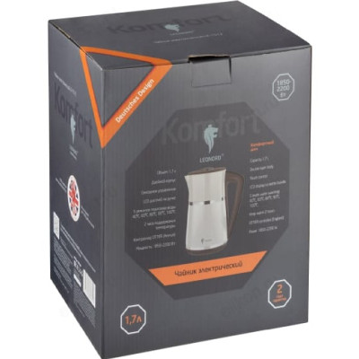 Чайник электрический Leonord LE-1512, бежевый, 1.7 л-6