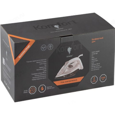 Утюг LEONORD LE-1804  270088,  3100 Вт,  керамика, бежевый-7