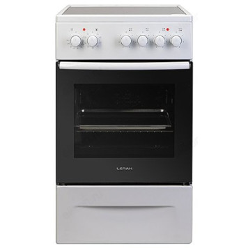 Плита стеклокерамическая LERAN ECC 2614 W, 4 конфорки