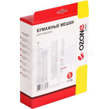 Пылесборник OZONE P-08 LG TB-36, бумажный-4