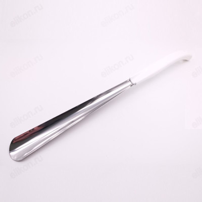 Ложка для обуви ЛБ-114, 50 см ручка белая и молочная-1