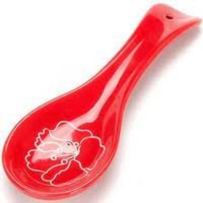 Подставка для ложки LR25836 Красный узор керамика