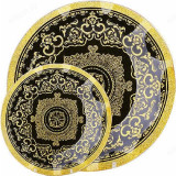 Набор тарелок Лоренза 7пр 7036/23 черн/зол