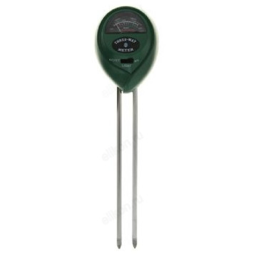 Прибор для измерения LuazON 1928753, влажность/pH/кислотность/освещенность почвы, зеленый