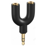 Переходник 3,5Дж-2*3,5Дж (шт/гн) LuazON, МИКС 4283718