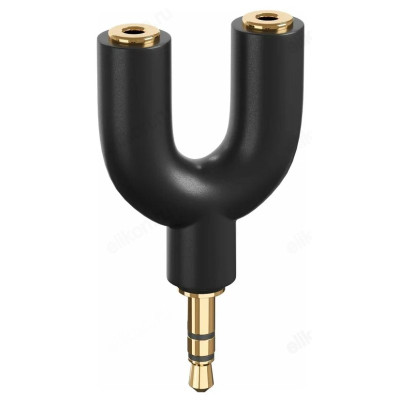 Переходник LuazON jack 3.5 мм F - 2*jack 3.5 мм M