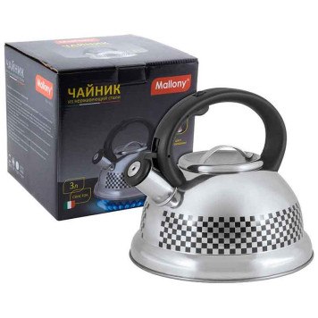 Чайник металлический со свистком MAL-0417C MALLONY 002104