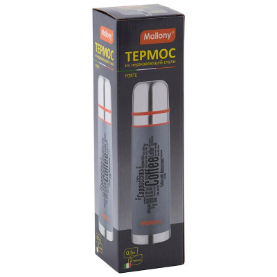 Термос из нерж.стали с двойными стенками FORTE (0.5л) MALLONY 003694-1