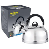 Чайник из нерж. стали Casual (2.7л, со свистком, зеркальная полировка) MALLONY 004260