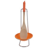 Подставка для ложки с деревянной ложкой в комплекте W3751A Рыжий кот MALLONY 004660