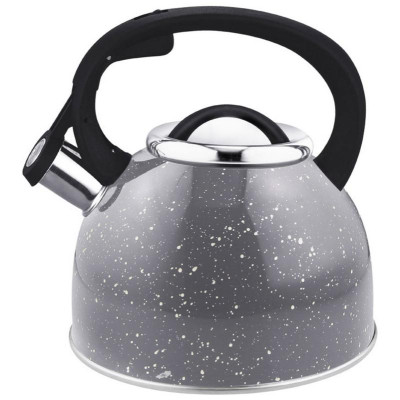 Чайник из нерж.стали 'Arte' (2.5л, со свистком, серый с белыми точками) MALLONY 005171-1