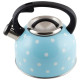 Чайник из нерж.стали 'Maestria' (2.5л, со свистком, голубой в белый горошек) MALLONY 005175