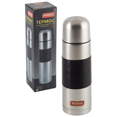 Термос из нерж.стали с силиконовыми вставками NUOVO (0.75л) MALLONY 005233