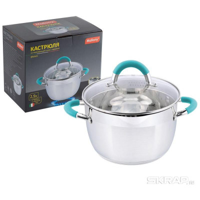 Кастрюля из нерж.стали Bravo (2.9л) MALLONY 005429