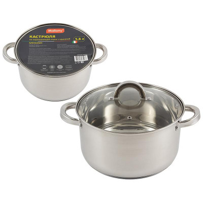 Кастрюля из нерж.стали Mediano (5.8л) MALLONY 005445